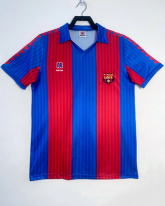 Poceni Retro Nogometni dresi Barcelona Domači 1989-92 Kratek Rokav