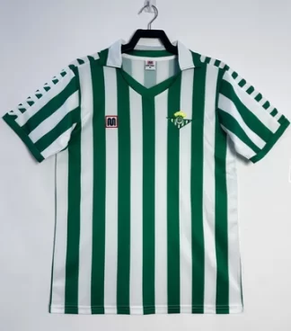 Poceni Retro Nogometni dresi Real Betis Domači 1982-85 zelena bela Kratek Rokav