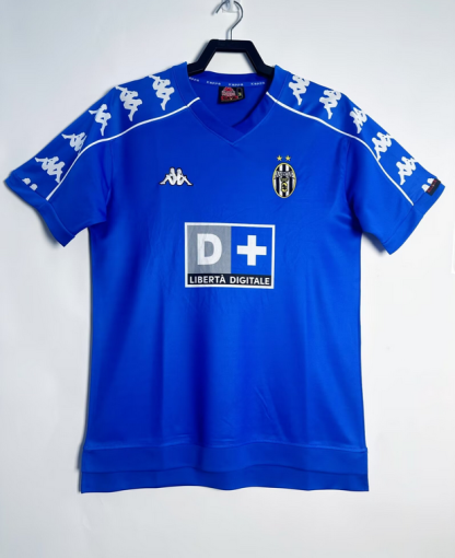 Retro Nogometni dresi Juventus Gostujoči 1999-00 modra Kratek Rokav