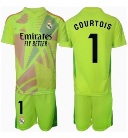 Otroški Nogometni Dresi Kompleti Real Madrid Vratar Tretji 2024-25 Thibaut Courtois 1