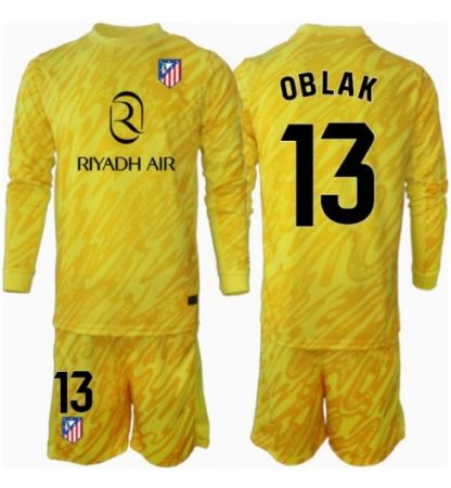 Otroški Nogometni Dresi Kompleti za otroke Atletico Madrid Vratar Tretji 2024-25 Jan Oblak 13