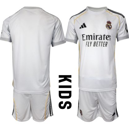 Otroški Nogometni dresi Kompleti Real Madrid Domači 2025-26