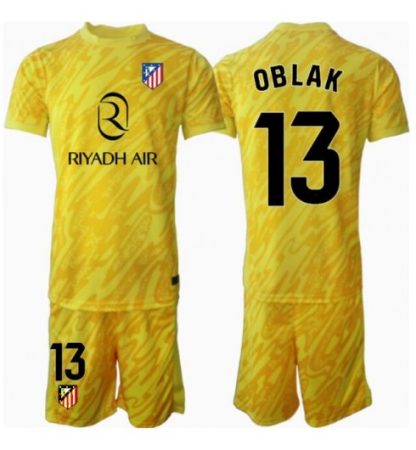 Otroški Nogometni Dresi za otroke Atletico Madrid Vratar Tretji 2024-25 Jan Oblak 13